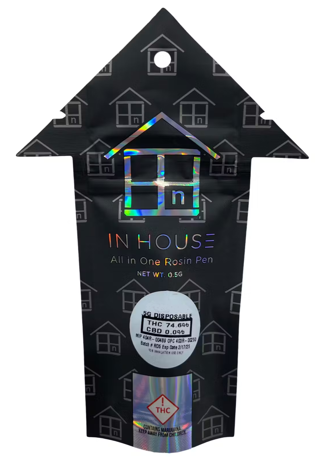 Photograph of product: In House Melts Orange Mints Live Rosin Disposable 500mg