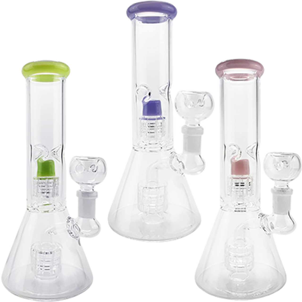 Photograph of product: 8" 2x Matrix Showerhead Perc Bong | Assorted Colors