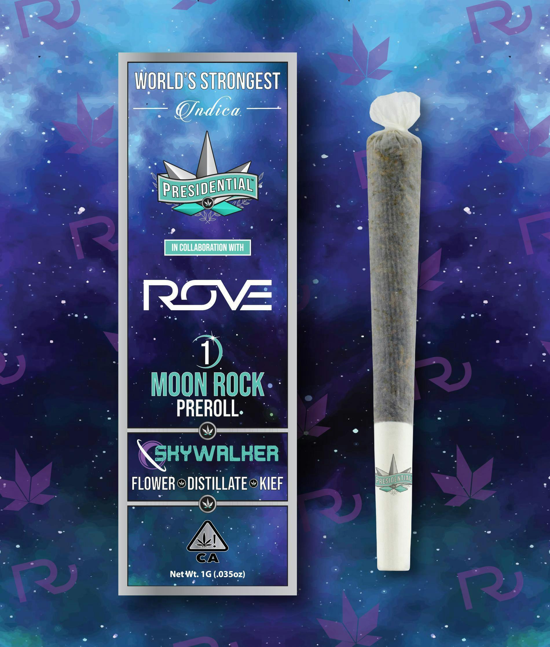 Photograph of product: Presidential - Strawberry - Moon Rock - Infused Joint - 1g