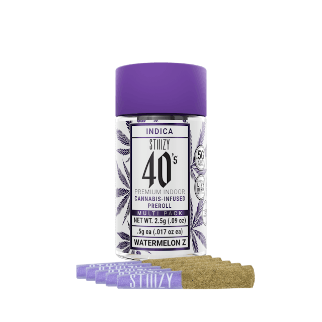 Photograph of product: 40's Watermelon Z | .5x5 Infused Preroll Pack - 