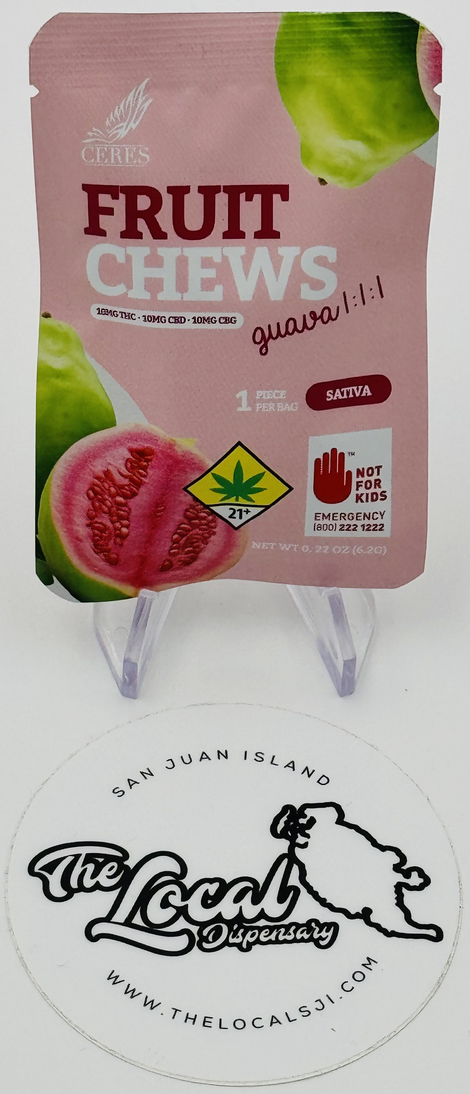 Photograph of product: Guava 1:1:1 Fruit Chew - Oui'd Single