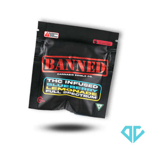 Photograph of product: Banned Blueberry Lemonade Single Gummy 200mg