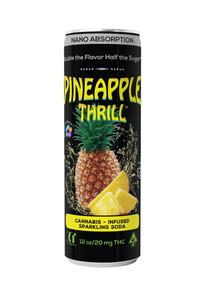 Photograph of product: KT California- Oui'd Infused Sparkling Soda | Pineapple Thrill 20mg
