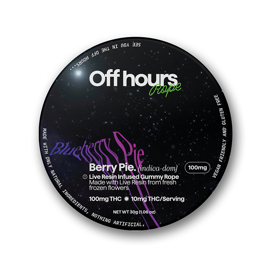 Photograph of product: Berry Pie "Blueberry Pie" | Live Resin Infused Rope 100mg
