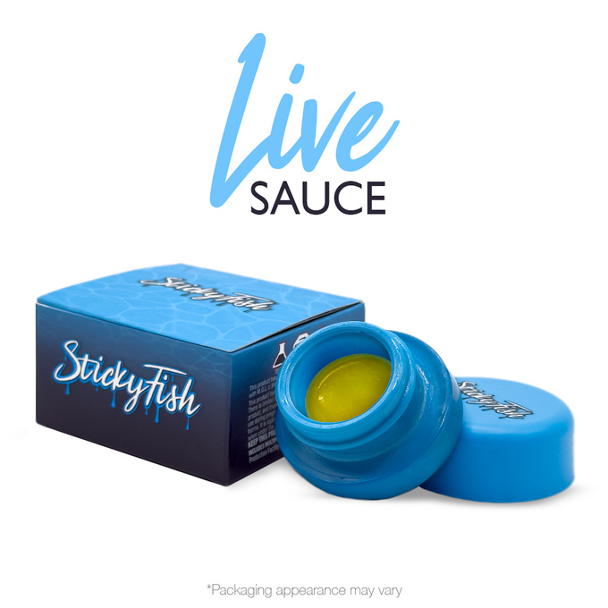 Photograph of Product: Live Sauce | Sticky Fish | Melted Strawberries | .5g