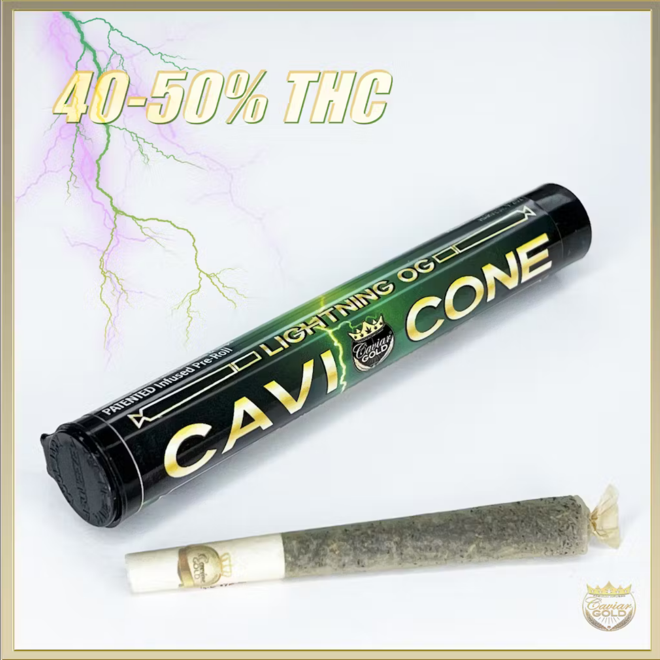 Photograph of product: Caviar Gold | Inf. Pre-Roll | Lightning OG