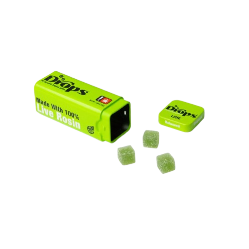 Photograph of product: Drops | Lime Gum Drops (20 Piece) | 100mg