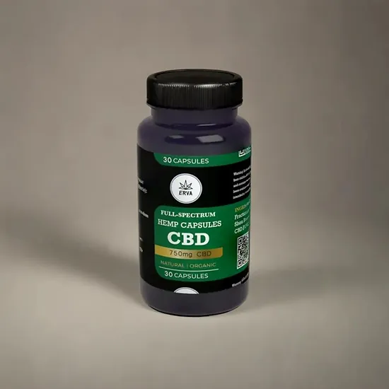 Photograph of product: CBD Capsules - 750mg CBD (30caps/25mg ea)
