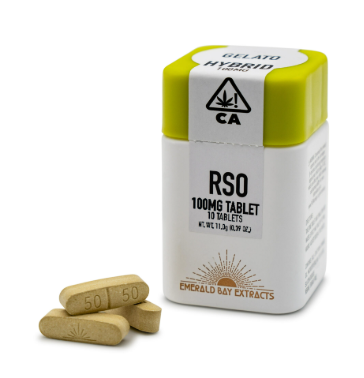 Photograph of product: Emerald Bay Extracts Sour Cherry Hybrid 100mg x 10PK RSO Tablets