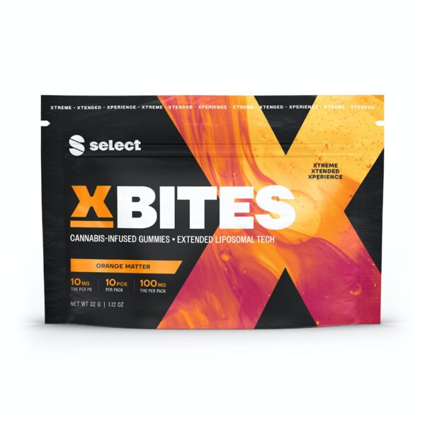 Photograph of product: XBites | Orange Matter | Hybrid | 100mg | Gummies