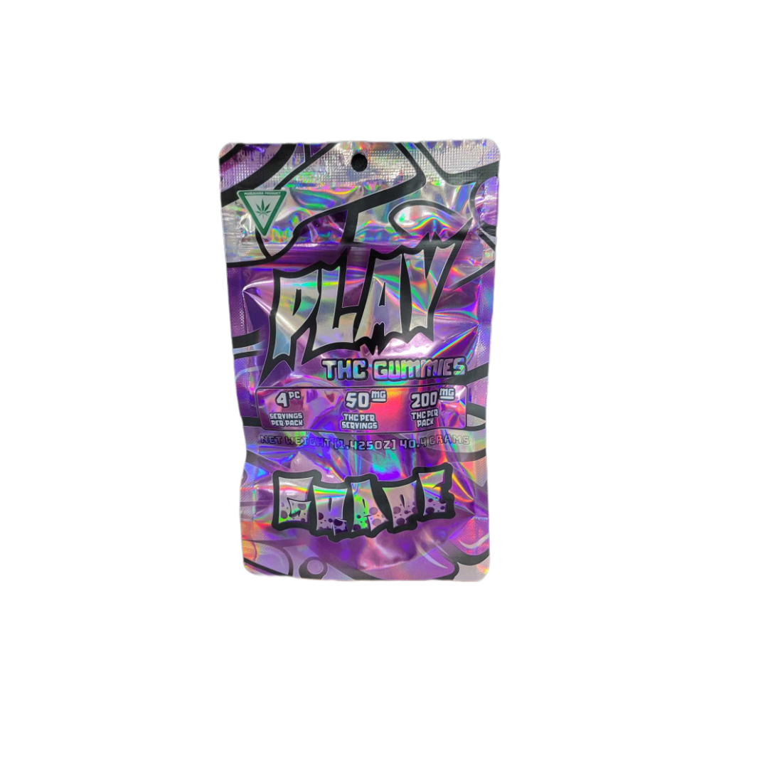 Photograph of product: Play Gummies 200mg Grape
