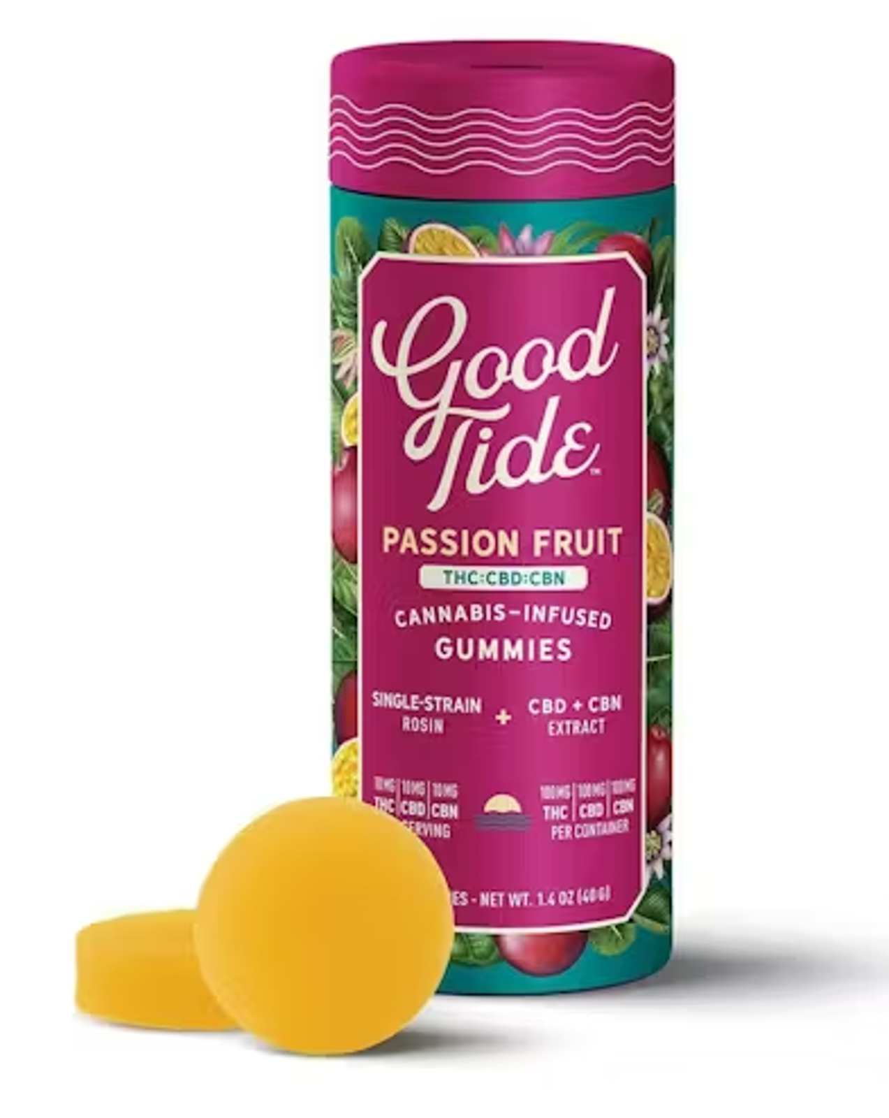 Photograph of product: Gummies 10pk - Passionfruit 1:1:1 (CBD/CBN/TH-oui)