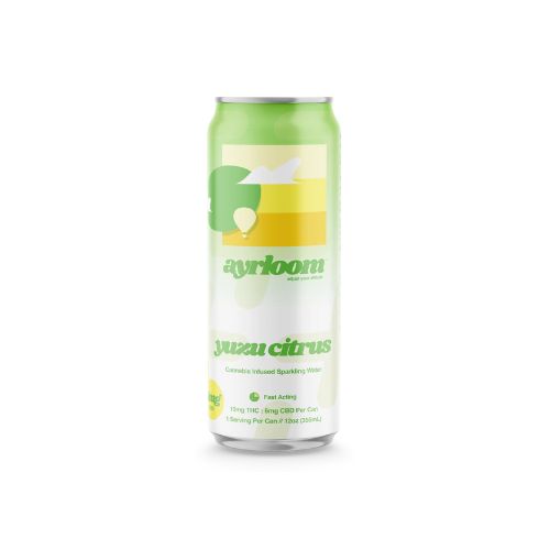 Photograph of product: Ayrloom | Yuzu Citrus Seltzer | Infused Beverage | 2:1 TH-oui:CBD | 10mg