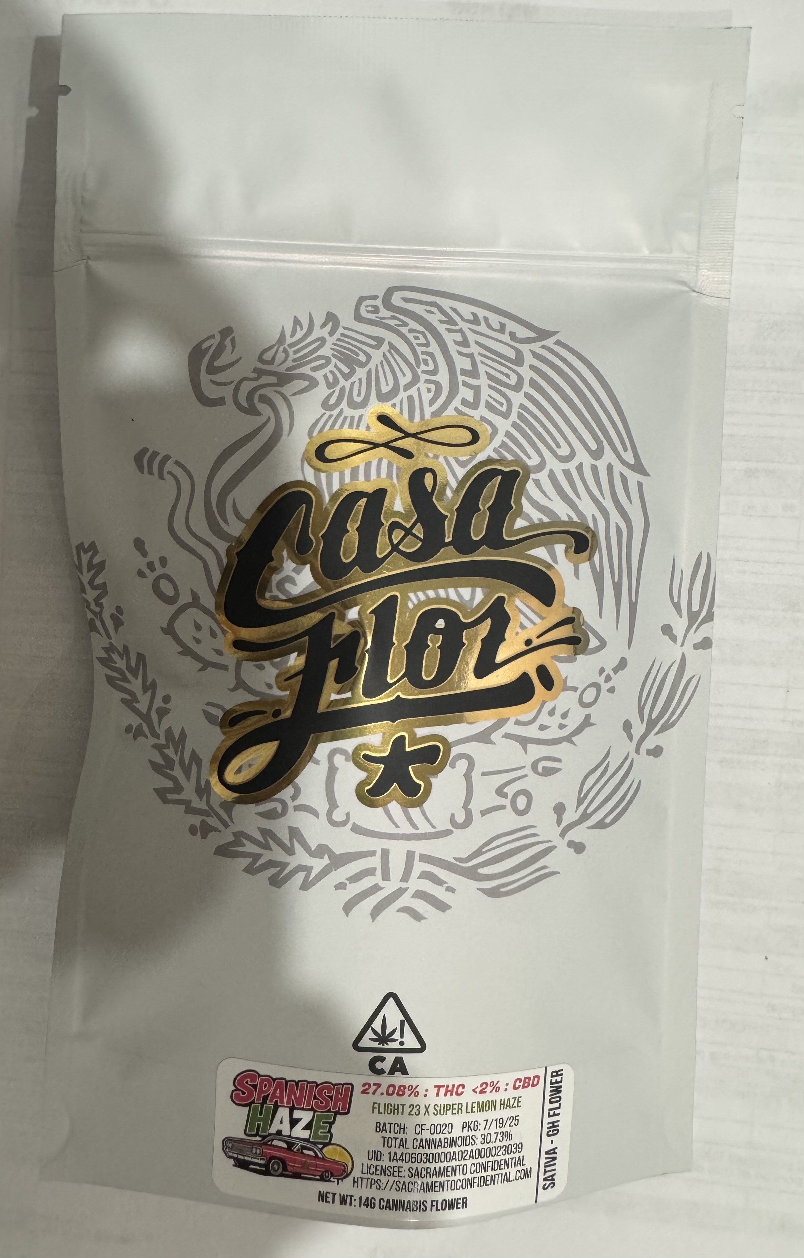 Photograph of product: SPANISH HAZE 14G FLOWER - 14 G