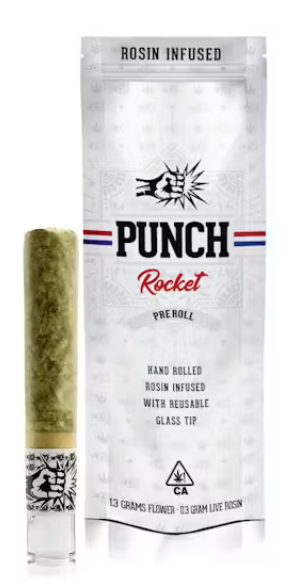 Photograph of product: [Punch] Rocket Infused Preroll - 1.6g - Tahoe OG x Peyton Manning (I)