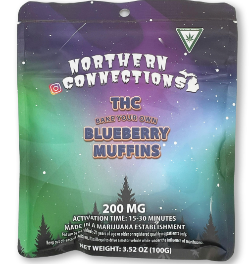 Photograph of product: Northern Connections - 200mg Mix - Bake Your Own Blueberry Muffins