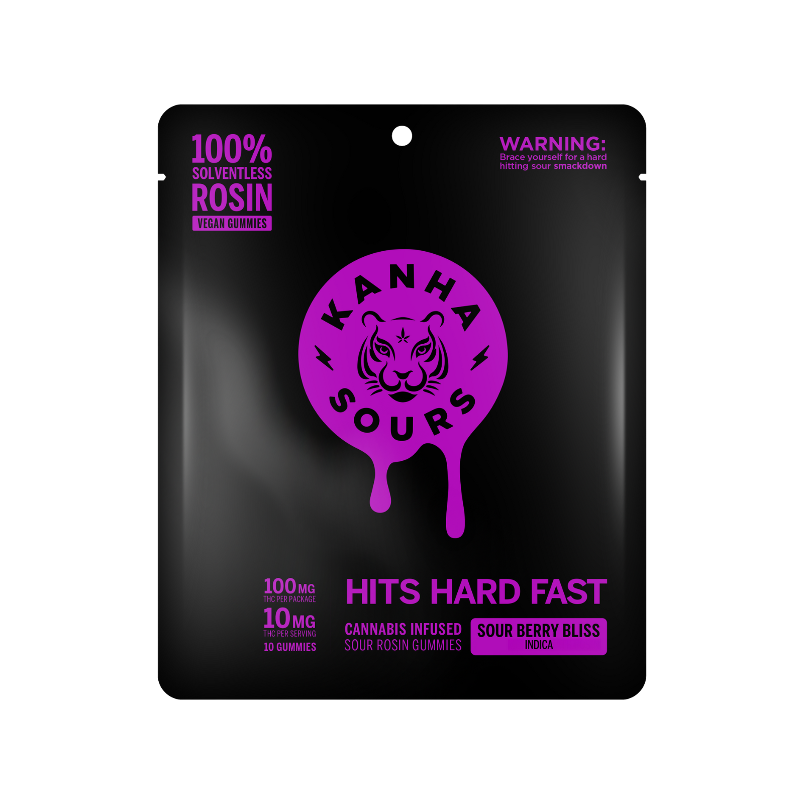Photograph of product: 100mg 10pk Rosin Gummies | Sour Berry Bliss | Kanha
