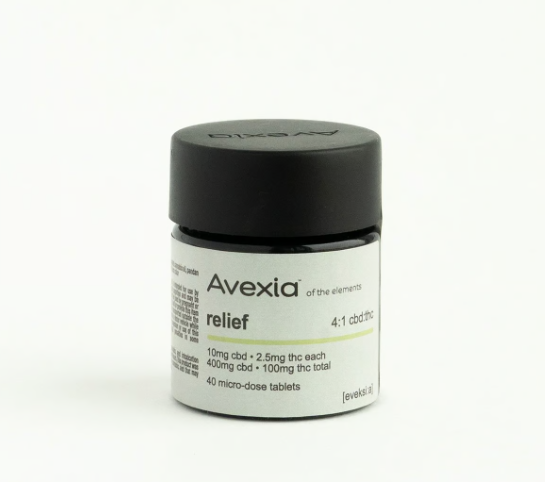 Photograph of product: Avexia | 40CT |  Relief Tablet 4:1 CBD:TH-oui