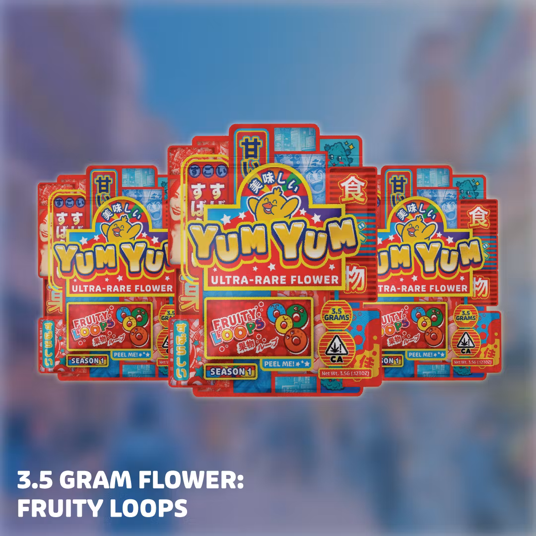Photograph of product: Yum Yum Pre-Packaged Fruity Loops - 3.5g