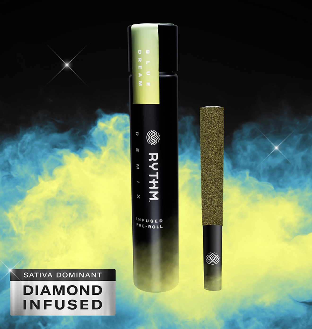 Photograph of product: Blue Dream [One 1g Infused Pre Roll] || Rythm