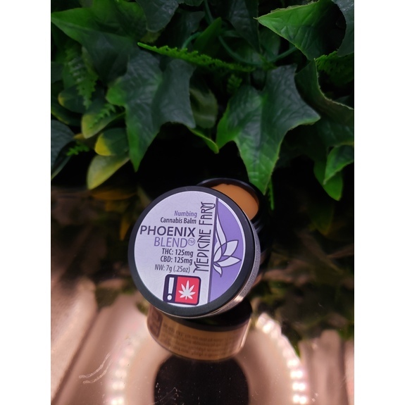 Photograph of product: Phoenix Blend 1:1 CBD - 125mg TH-oui 125mg CBD - 0.25oz Numbing Balm - Medicine Farm