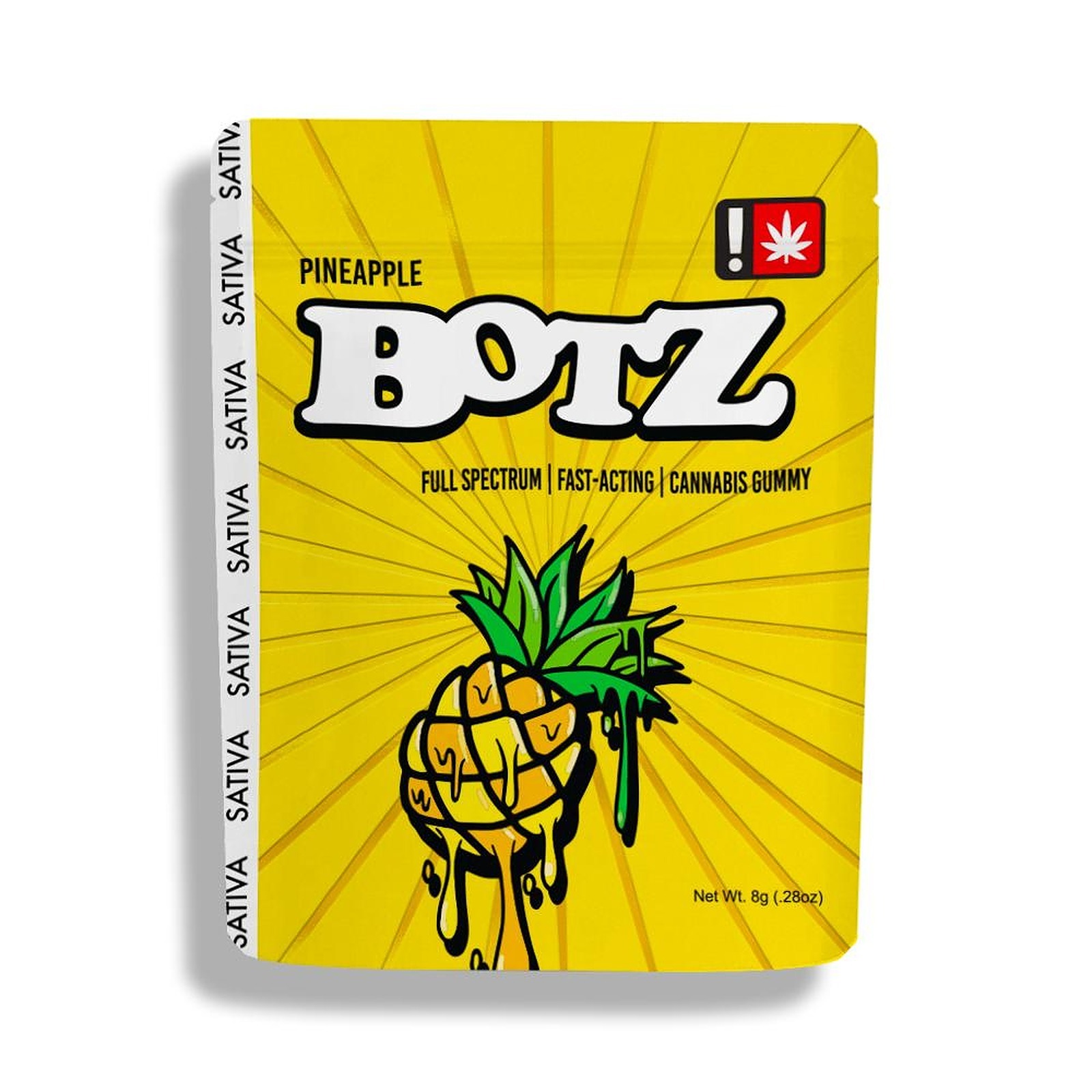 Photograph of product: (SOUR BOTZ) Pineapple - 100mg TH-oui