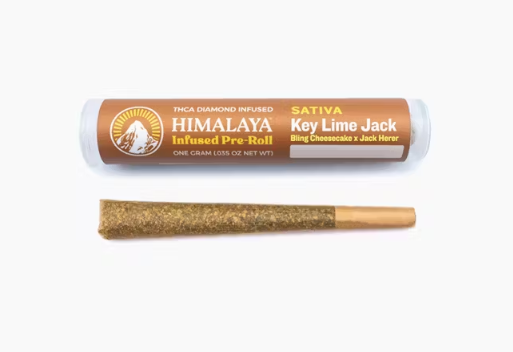 Photograph of product: HIMALAYA | KEY LIME JACK | INFUSED PREROLL | 1G