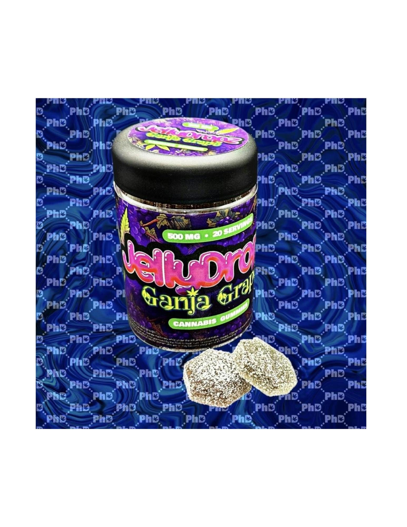 Photograph of product: Jelly Dropz Gummies | Fuzzy Peach | 500mg