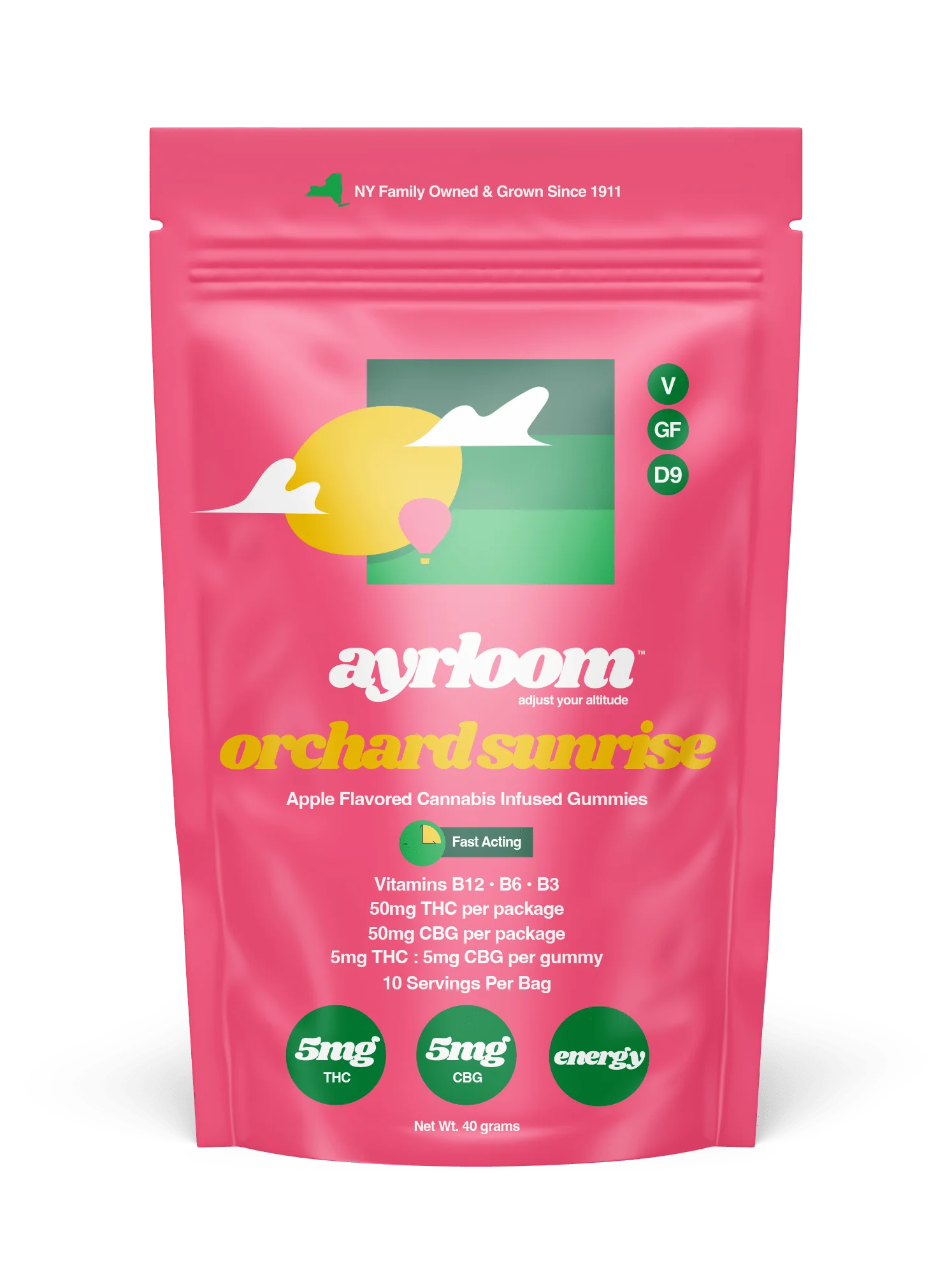 Photograph of Product: Ayrloom AU | 50mg 1:1 Gummies 10pk | Orchard Sunrise