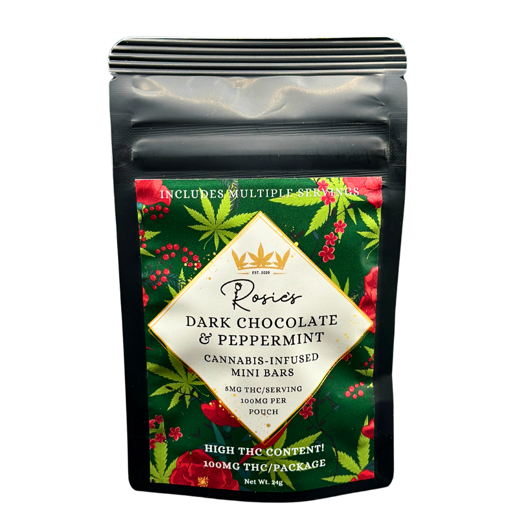 Photograph of product: 5MG TH-oui | 20PK Mini Peppermint + Dark Chocolate Bars