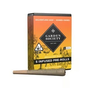Photograph of product: Garden Society .5g Green Crack x Strawberry Cough Infused Preroll 5pk