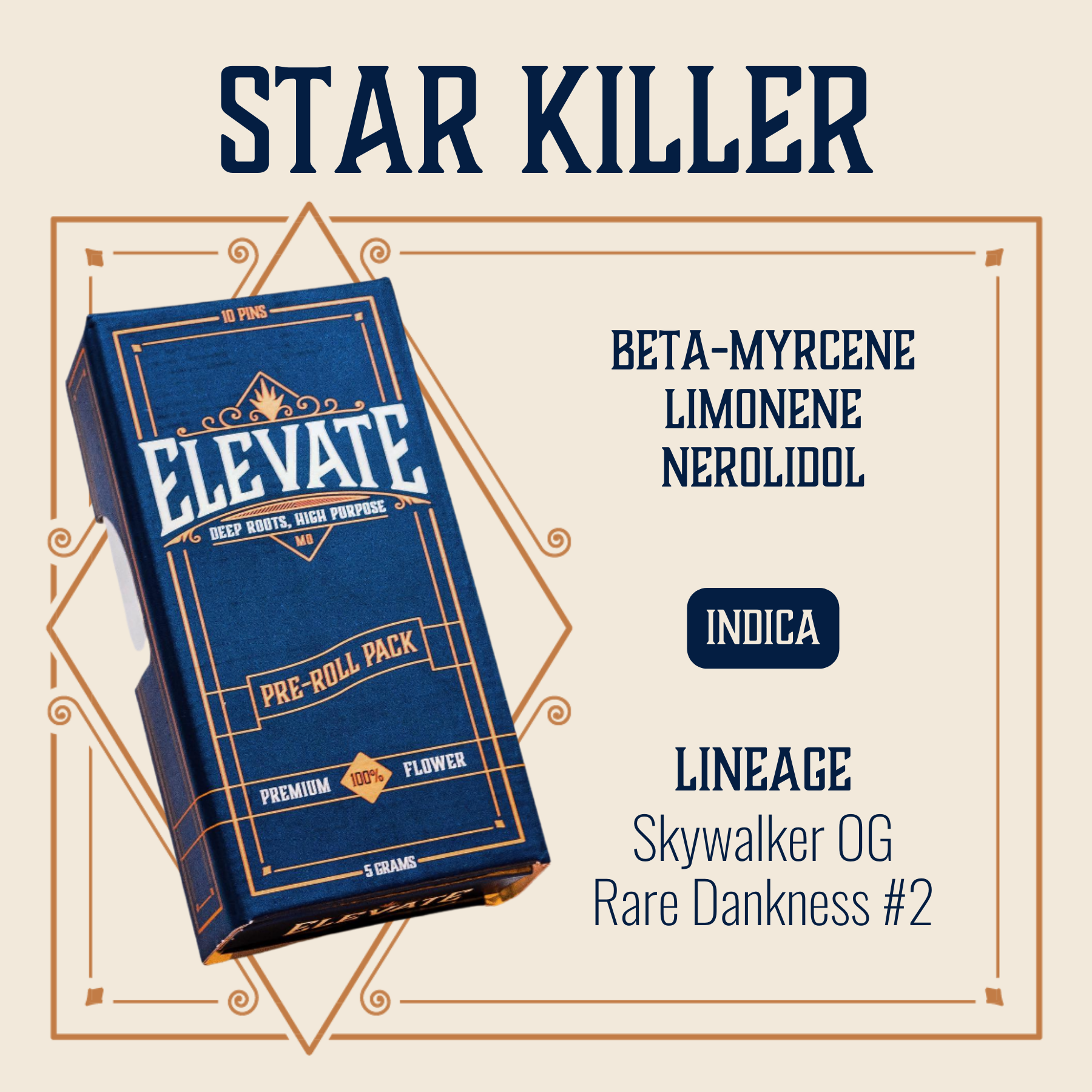 Photograph of product: Star Killer Pins Pre-Roll | 10-pack