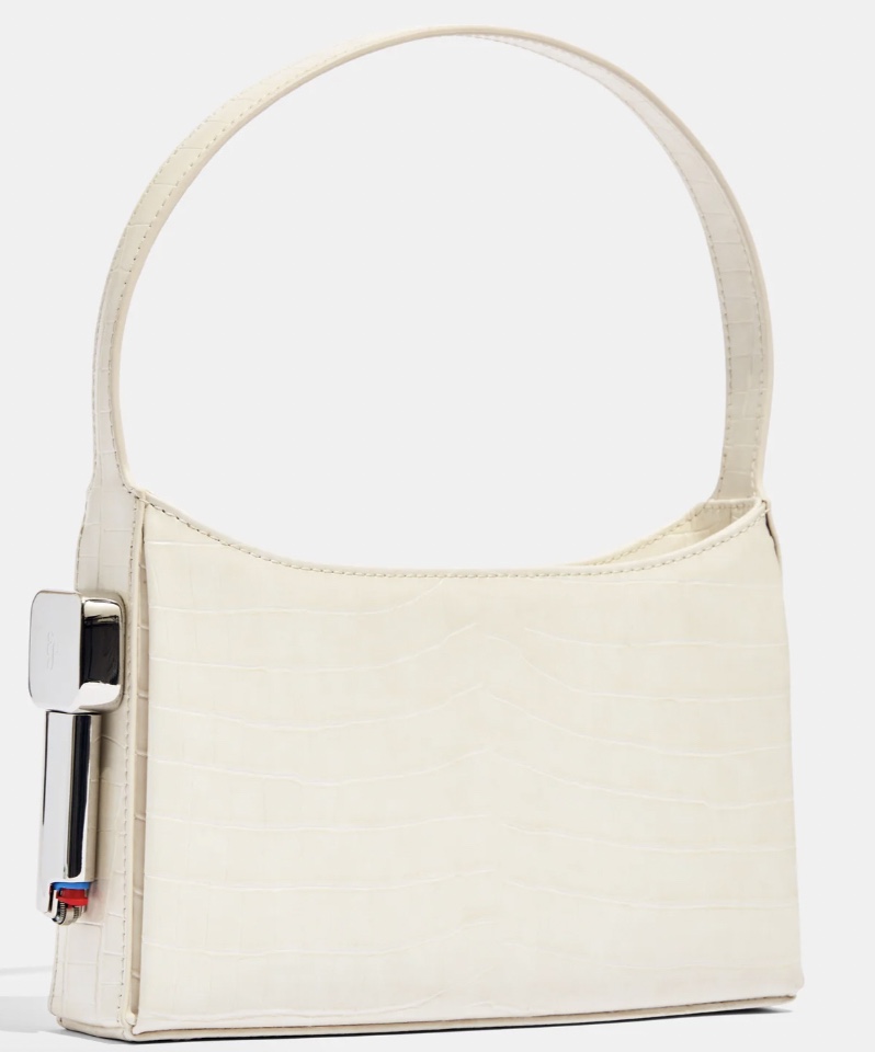 Photograph of product: Burn Shoulder Bag (White Croc) || Edie Parker
