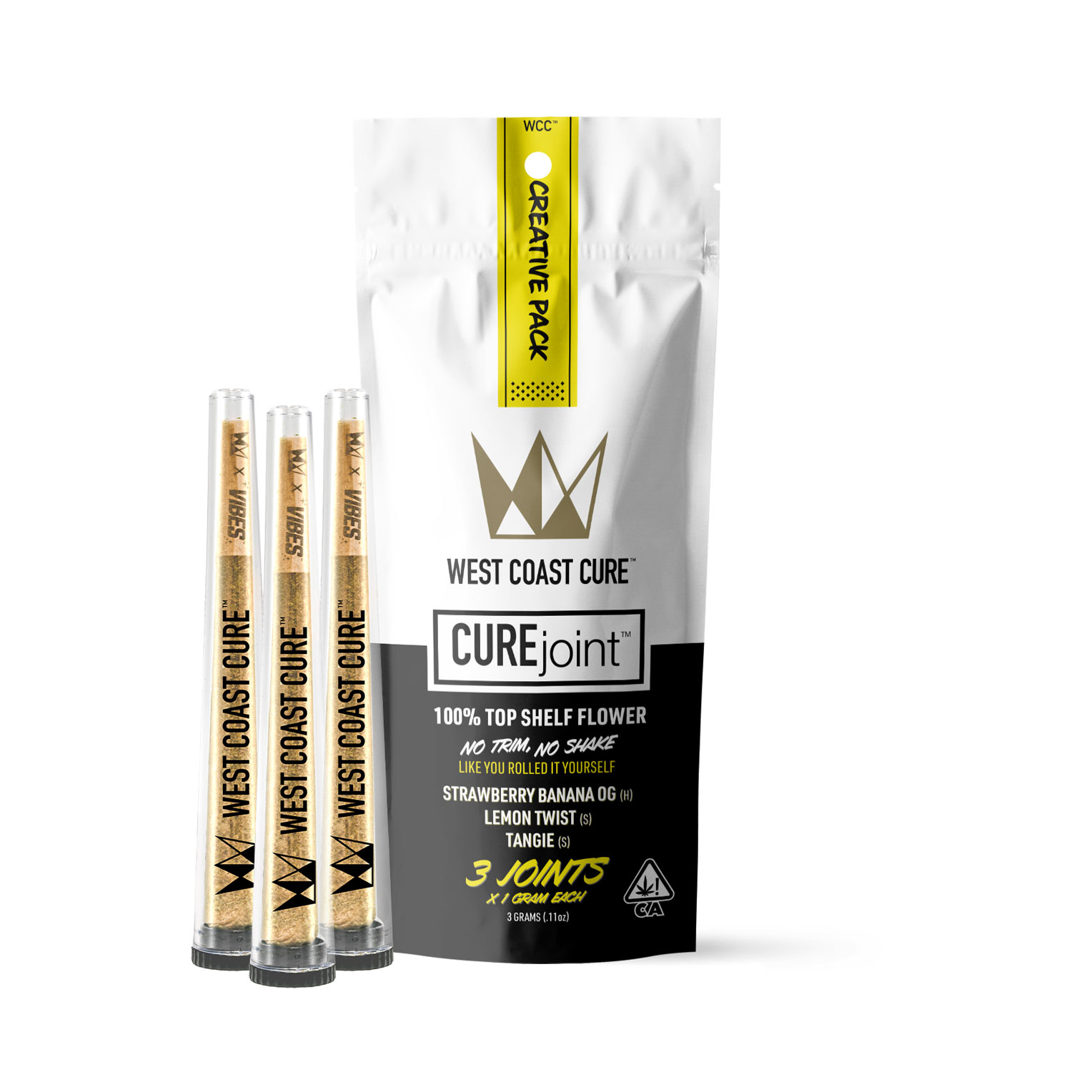 Photograph of product: CREATIVE PACK | 3PK PREROLLS | 3G
