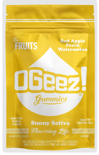 Photograph of product: The Fruits | Sunny Oui'd | 100mg (10ct)