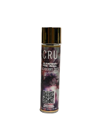 Photograph of product: CRU Oui'd Blackberry Diesel Fatboy Infused Preroll 1g