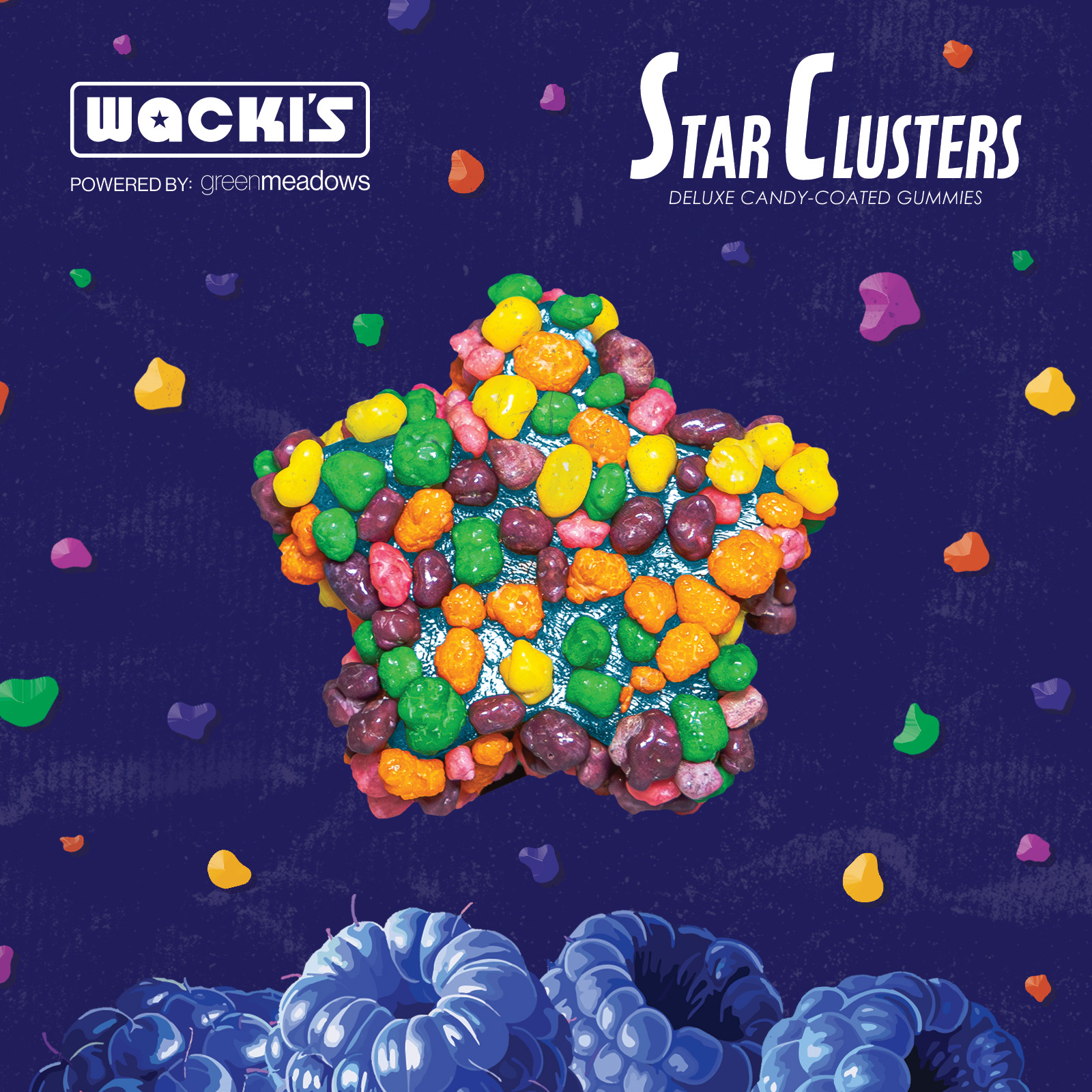 Photograph of product: Blue Razz Star Clusters