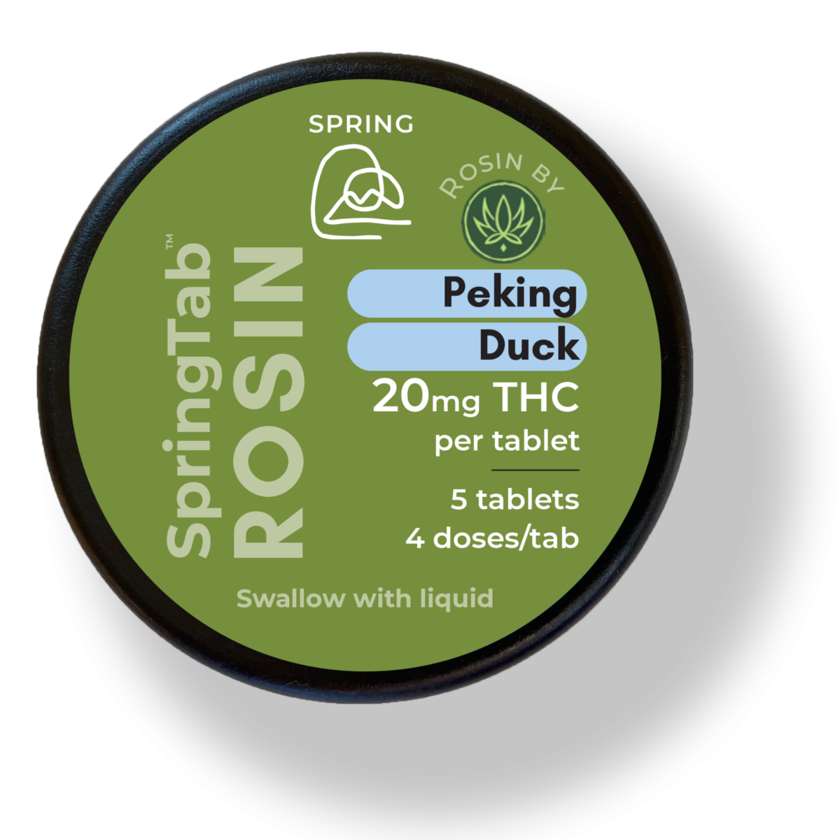 Photograph of product: SpringTab Rosin | Peking Duck | 100mg Tablets
