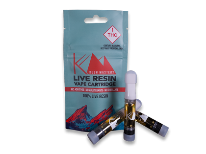 Photograph of product: Kush Masters Live Resin Cartridge (H) Strawberry Plum Cake