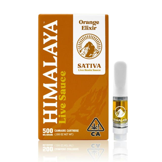 Photograph of product: Promo Orange Elixir Live Resin 0.5g *Must buy 2 full priced Himalaya to receive 1 promo item* - Cartridge