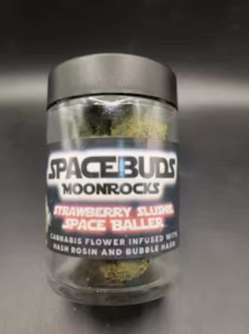Photograph of product: Spacebuds | Strawberry Slushie (Space Baller) | 28G Moonrocks