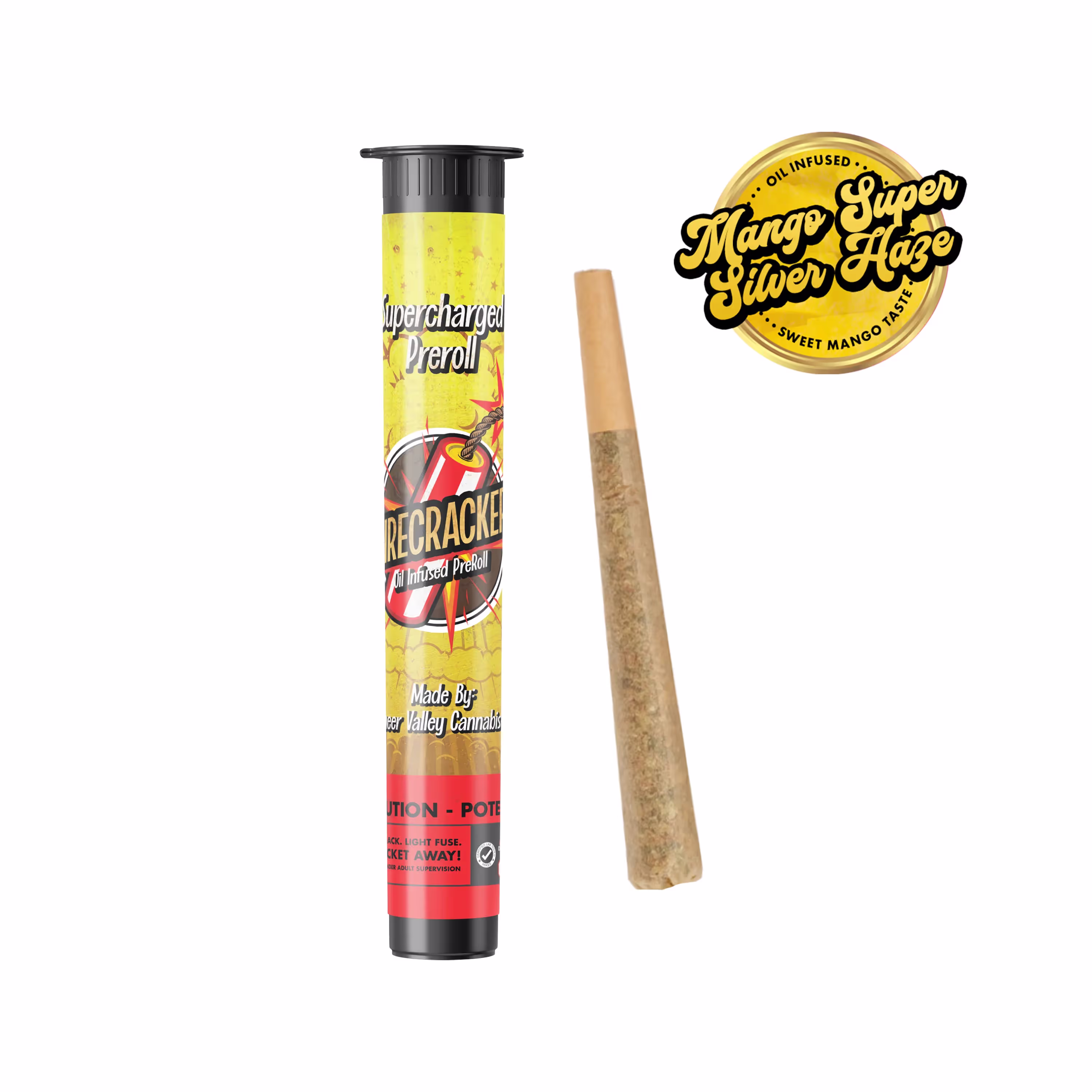 Photograph of product: Mango Super Silver Haze - Infused Preroll  1g