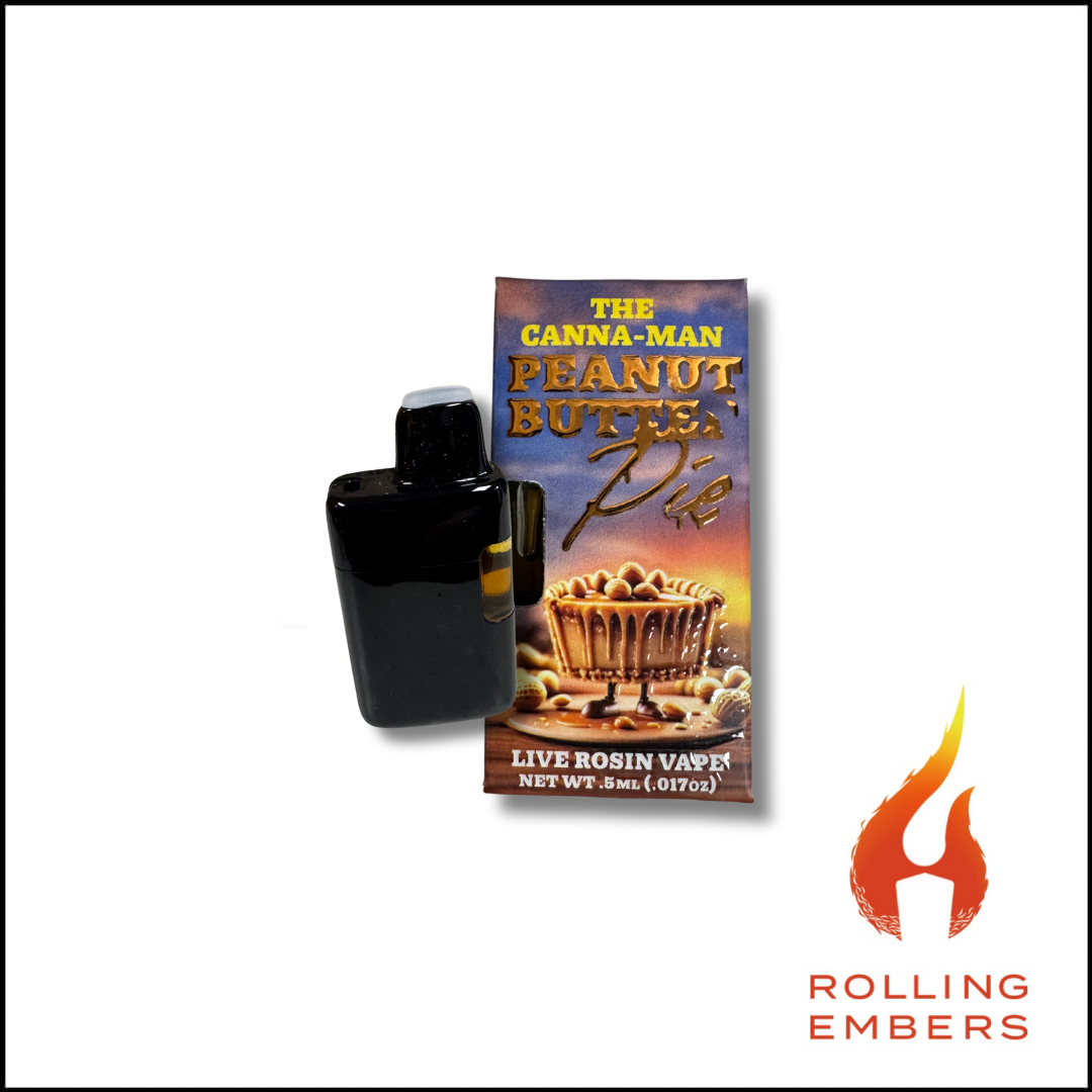 Photograph of product: The Canna-Man | Peanut Butter Pie Live Rosin Disposable Vape