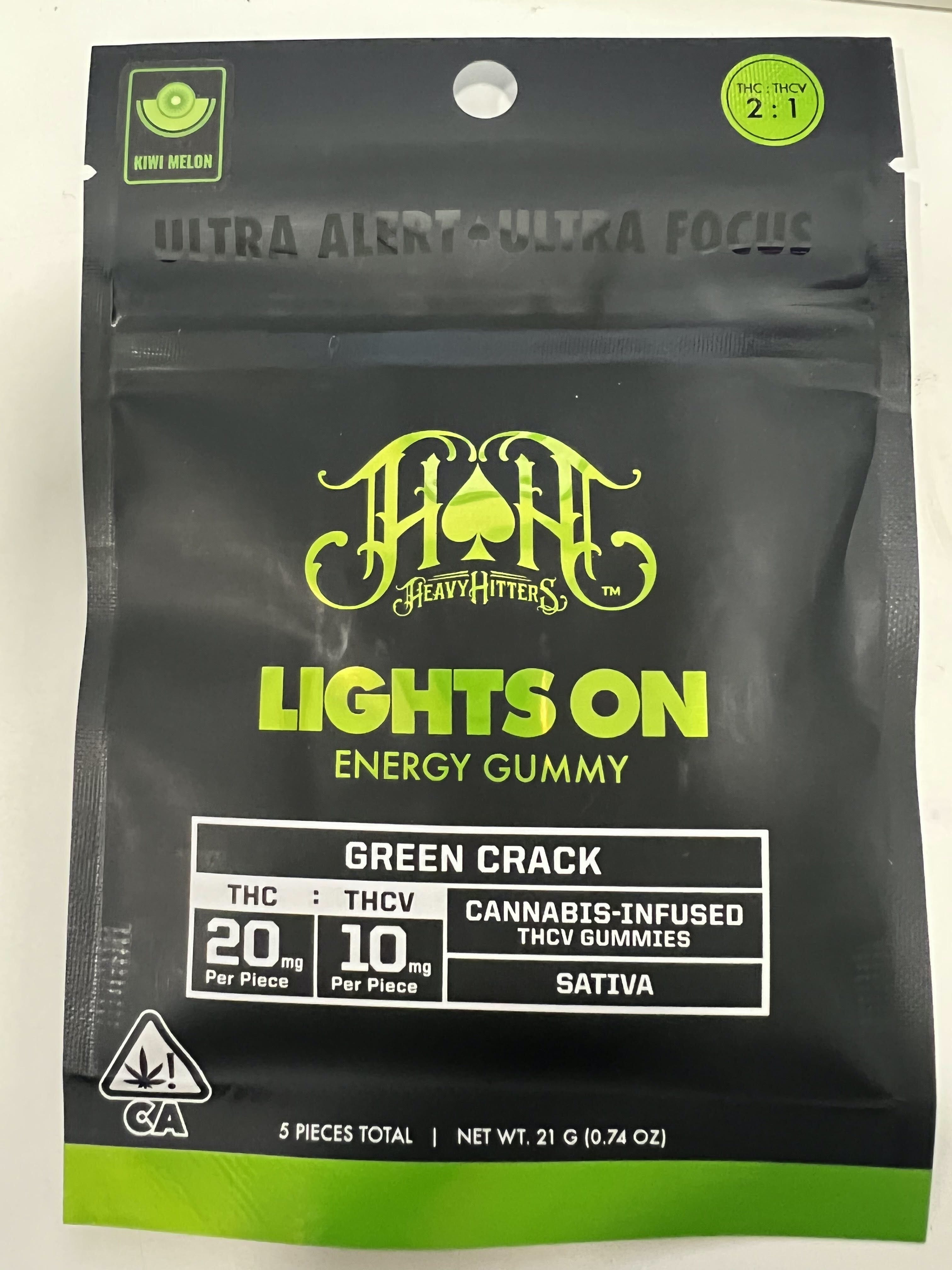 Photograph of product: Heavy Hitters: 100mg TH-oui/ 50mg TH-ouiV Gummy Pack: Green Crack [S]