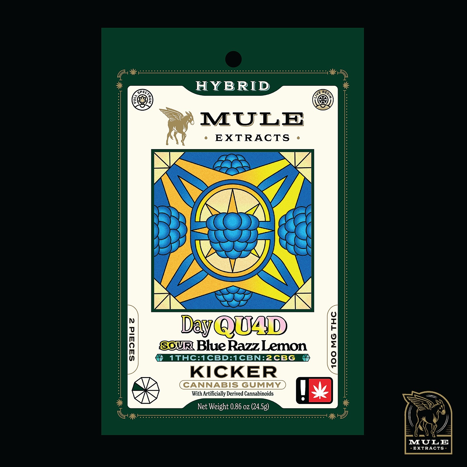 Photograph of product: Mule Extracts | Edible | 100mg | 2:1:4:1 | Blackberry Lemonade