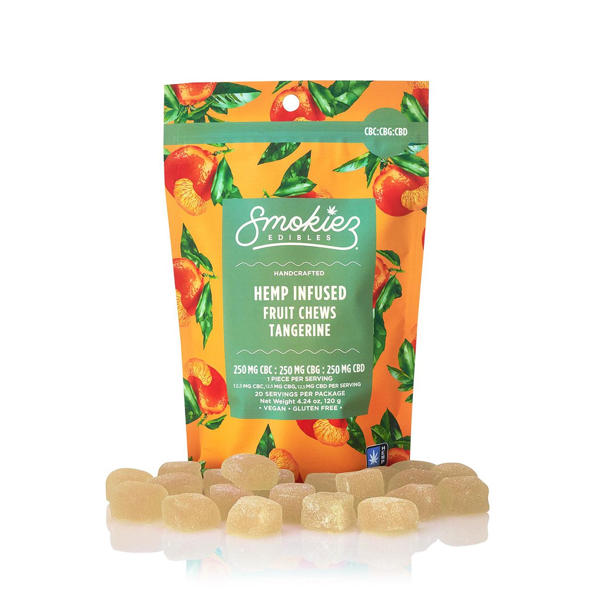 Photograph of product: SMOKIEZ | GUMMIEZ | 10pc | TH-oui/CBC/CBG | TANGERINE