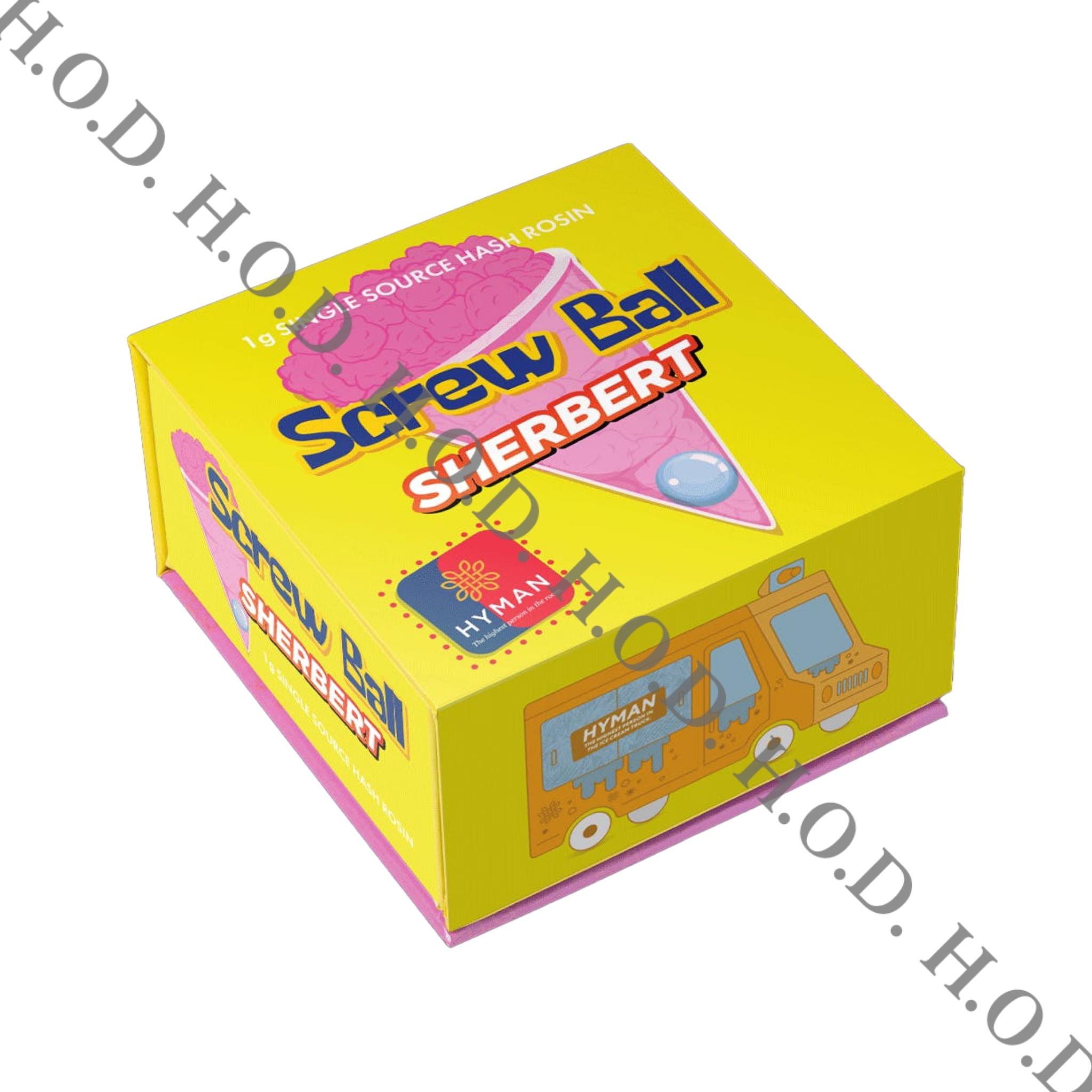 Photograph of product: Hyman Oui'd Screwball Sherb au chocolat Rosin 1g