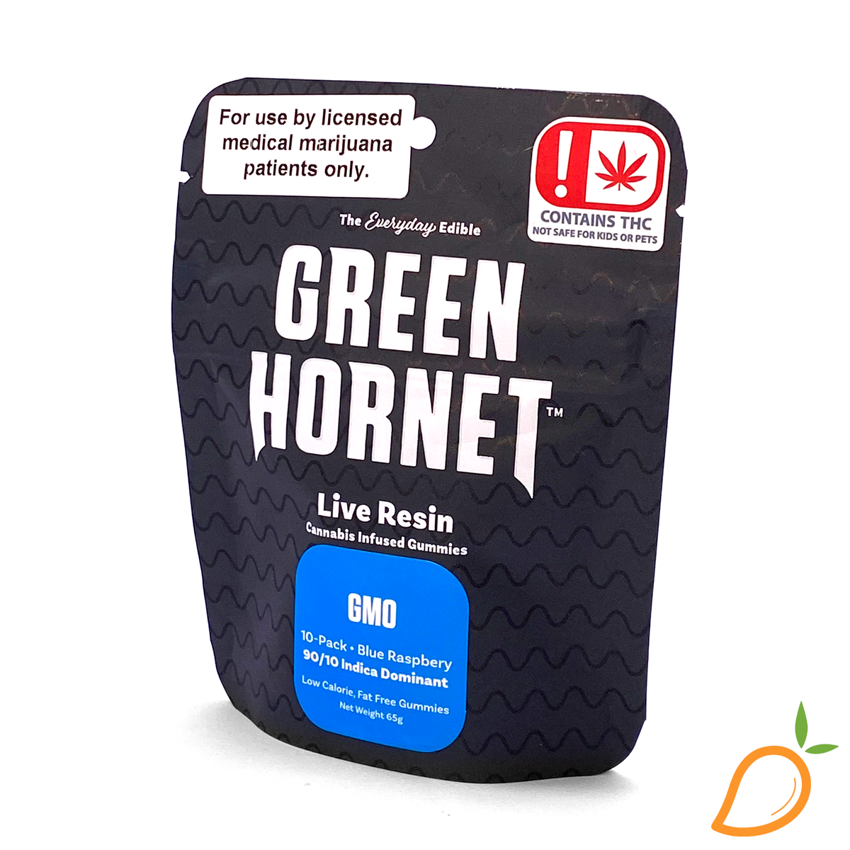 Photograph of product: 100mg Birthday Cake Mixed Fruit Live Resin Gummies Green Hornet