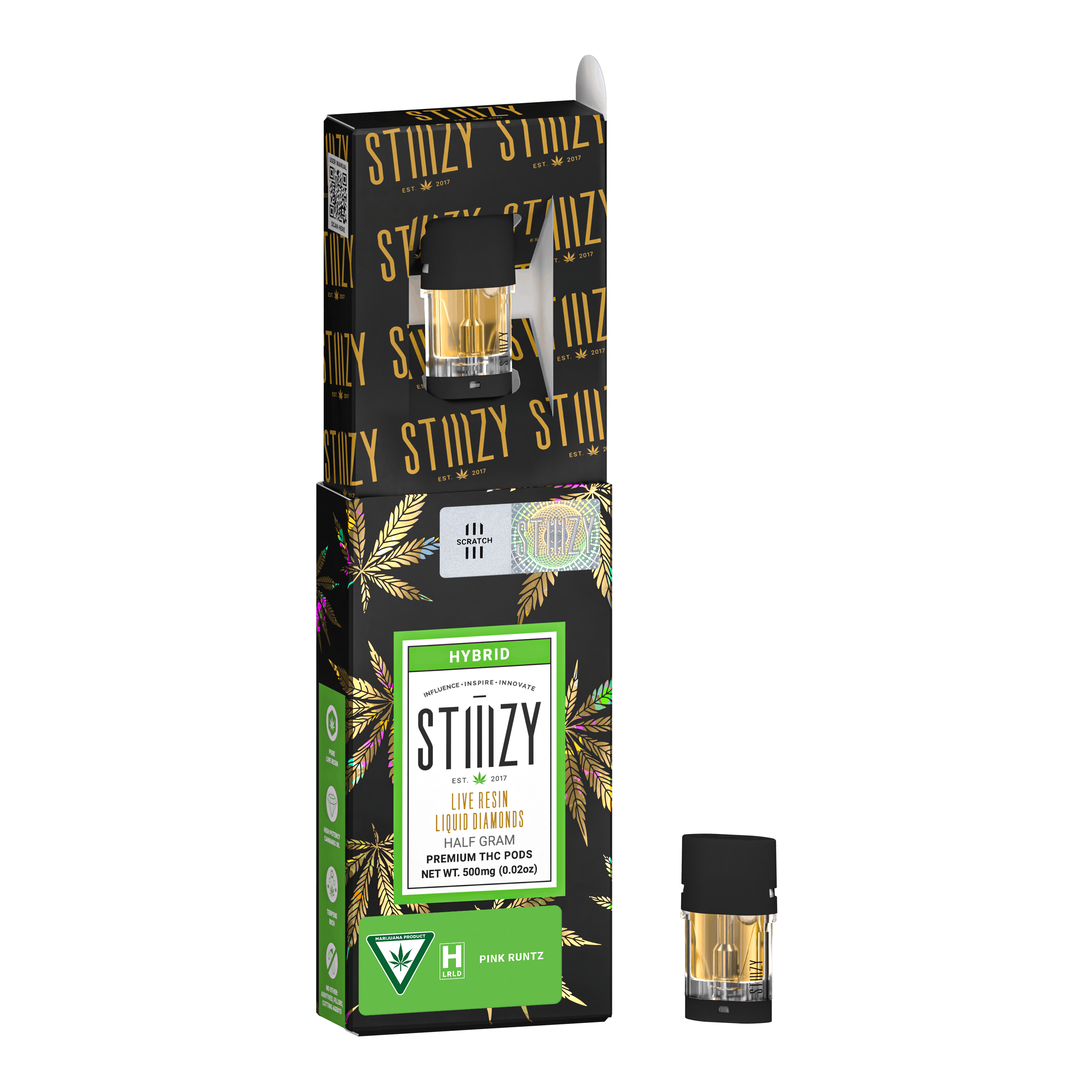 Photograph of product: PINK RUNTZ 0.5G LIQUID DIAMOND POD