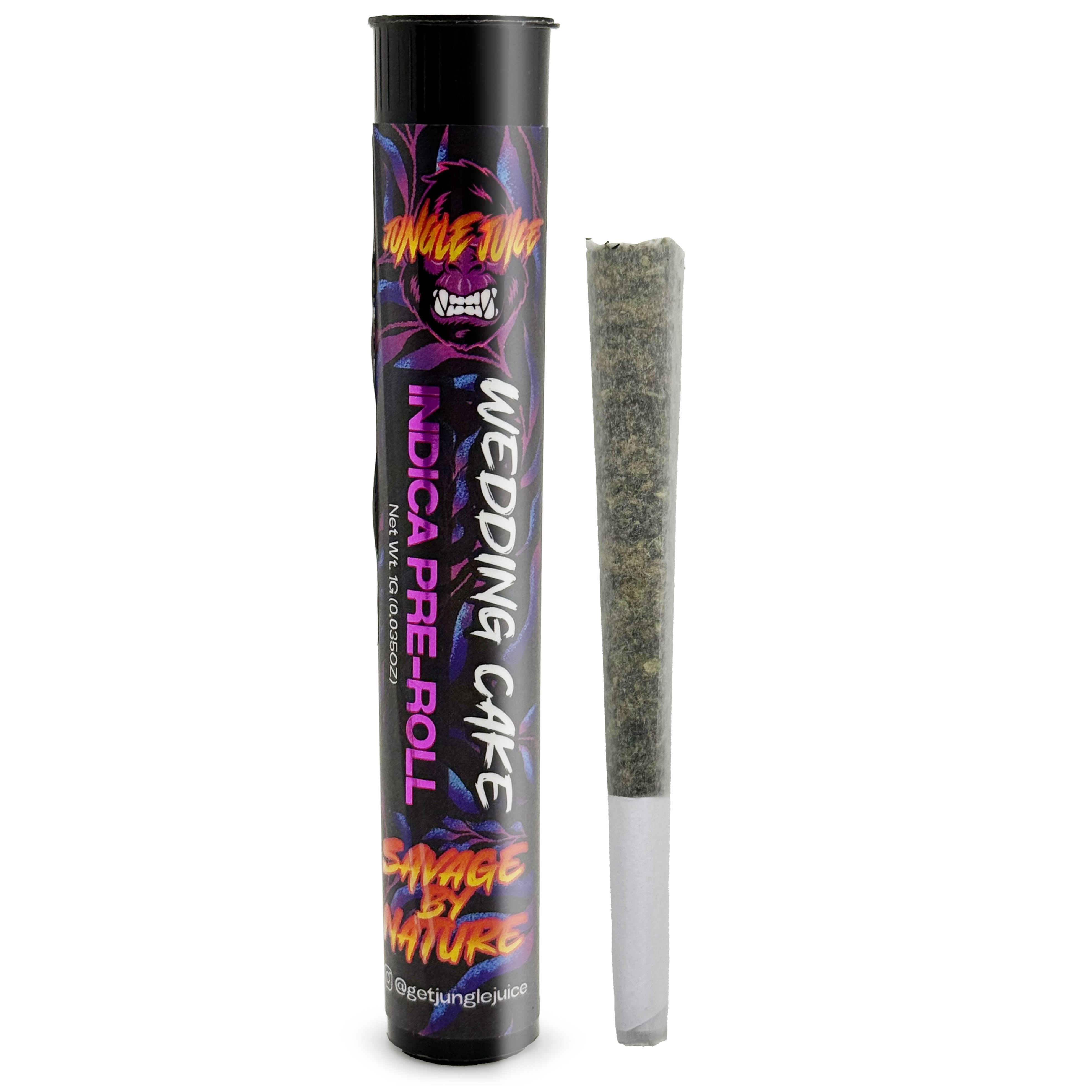 Photograph of product: Jungle Juice Wedding Cake Preroll Rec